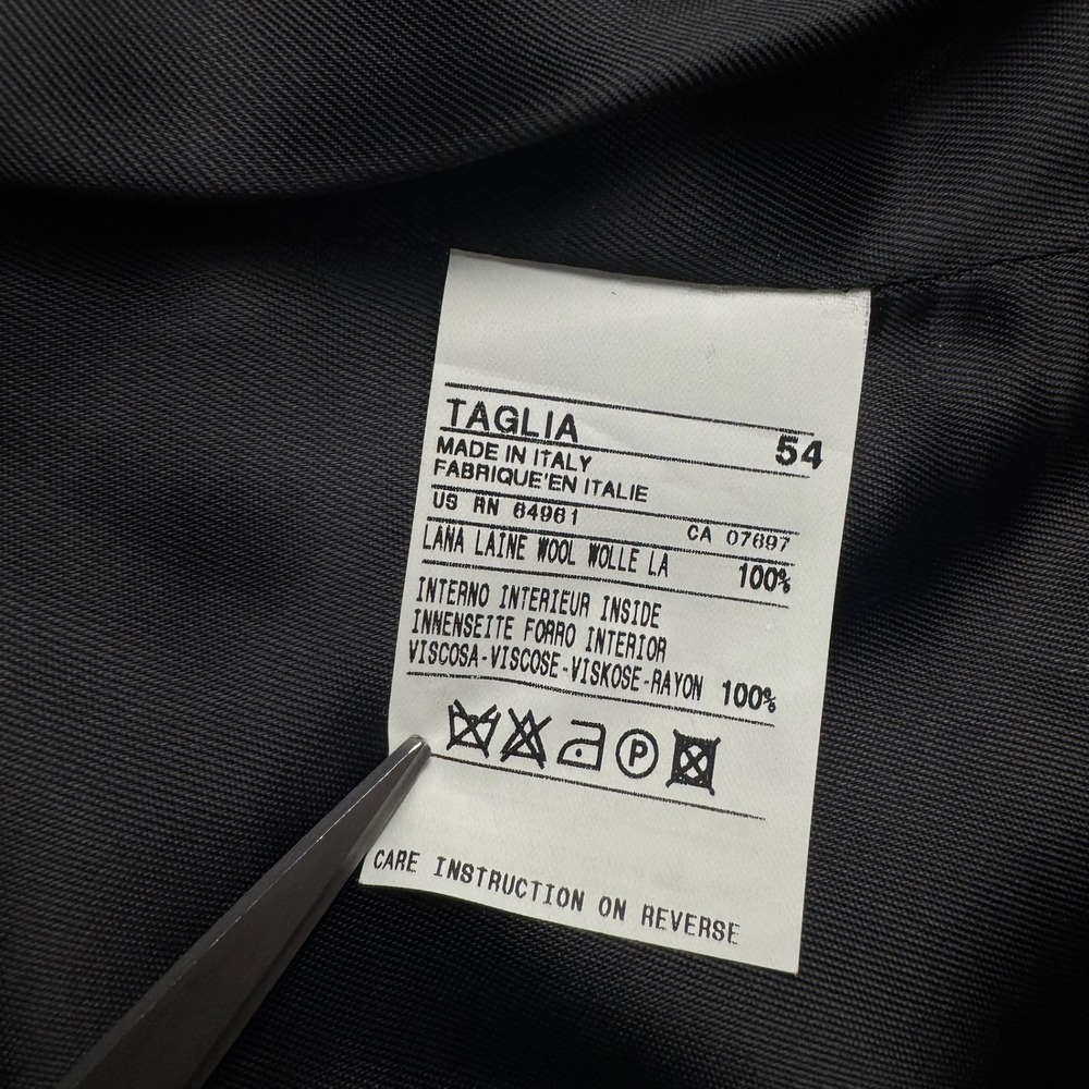Sisley Sport Coat Blazer Mens 44R Black Wool Made Italy Quiet Luxury Tailored - Picture 6 of 12
